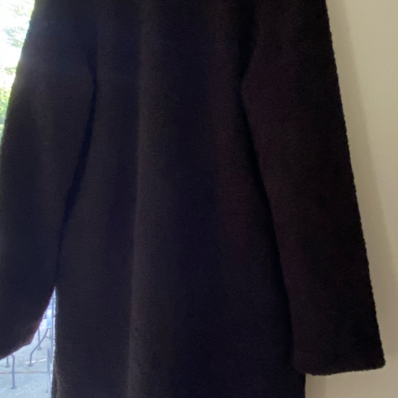 SHEIN Lapel Neck Double Button Teddy Coat - Picture 3 of 6